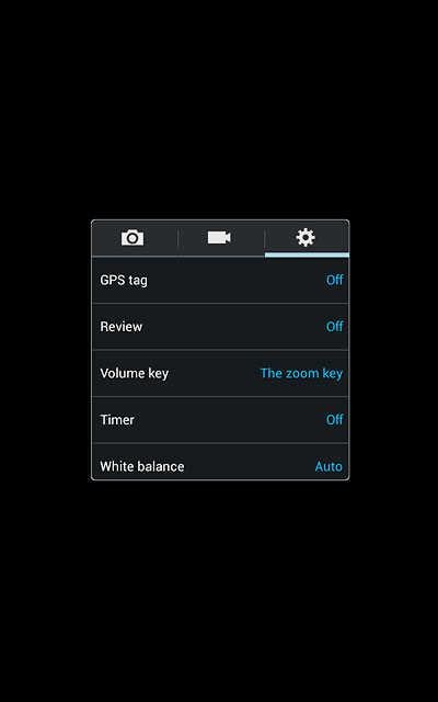 Press the settings icon.