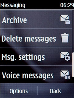 Press Voice messages.