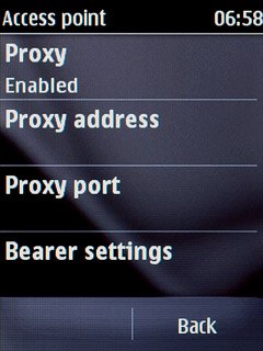 Press Bearer settings.