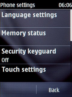 Press Security keyguard.