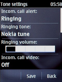 Press Ringing tone.