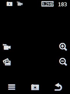 You have a number of other options when taking pictures using your phone's camera.Press the menu icon.
