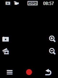 You have a number of other options when recording video clips using your phone's video recorder.Press the menu icon.Select one of the following options:Turn sound recording on or off, go to 3a.Select memory, go to 3b.Select video clip length, go to 3c.Select video quality, go to 3d.