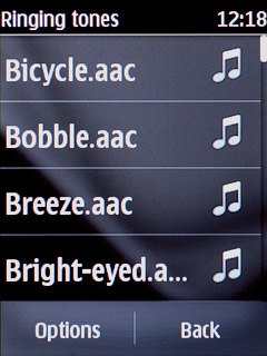 Press the different ring tones to listen to them.