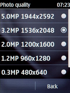 Press the required resolution.