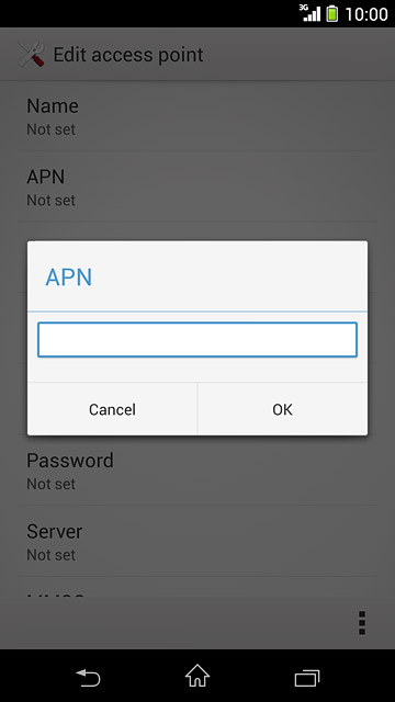 Key in live.vodafone.com and press OK.
