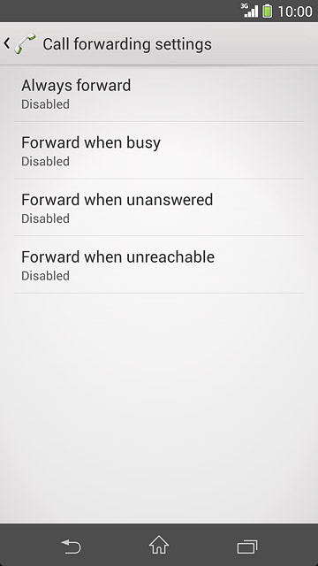 Press one of the following options:Always forward
