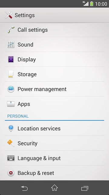 Press Backup & reset.