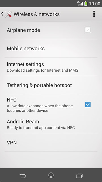 Press Mobile networks.