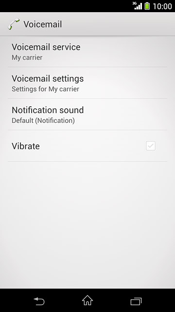 Press Voicemail settings.