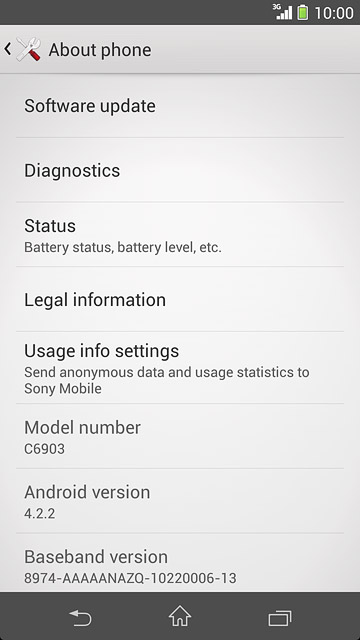Press Software update.