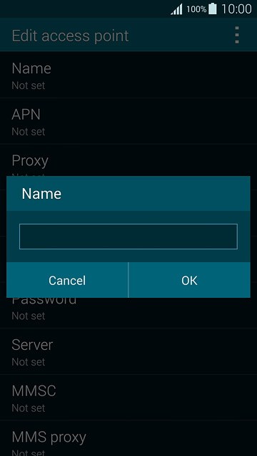 Key in Vodafone MMS and press OK.