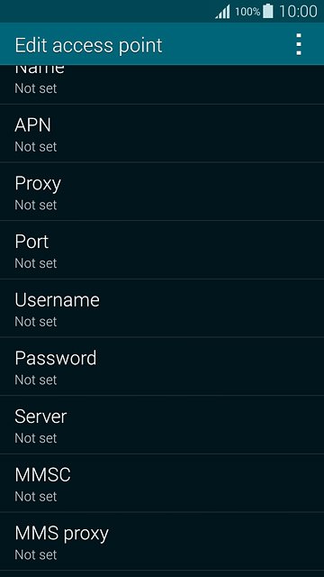 Press MMS proxy.