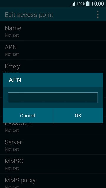 Key in mms.vodafone.net and press OK.