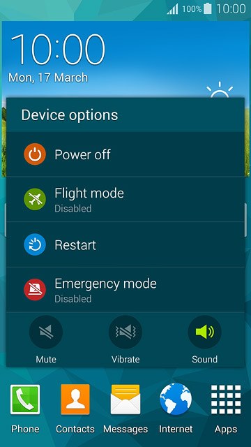 To turn on silent mode:Press Mute.