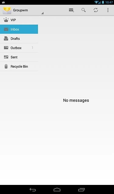 Press the home icon to return to the home screen.
