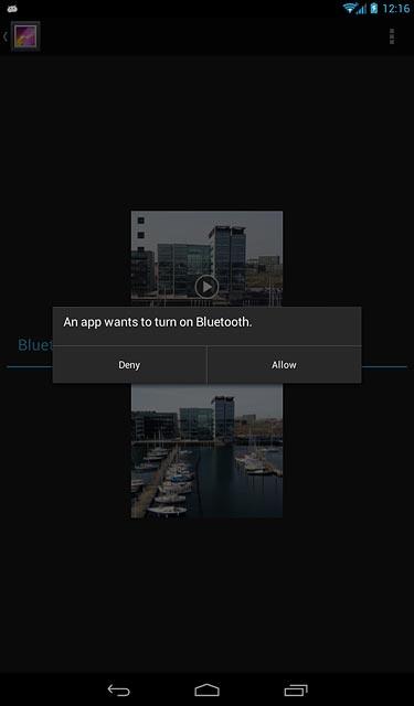 If Bluetooth is turned off:Press Allow to turn on Bluetooth.