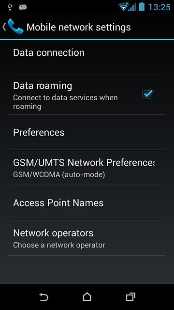 Press GSM/UMTS Network Preferences.