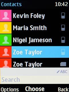 Highlight the required contact and press Connect.