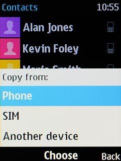 Scroll to Phone and press the Navigation key.
