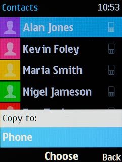 Scroll to Phone and press the Navigation key.
