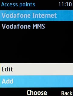 Scroll to Add and press the Navigation key.
