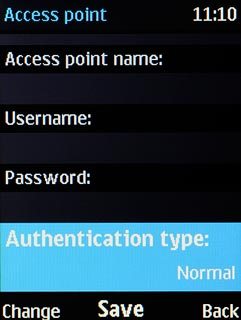 Scroll to Authentication type and press Change.