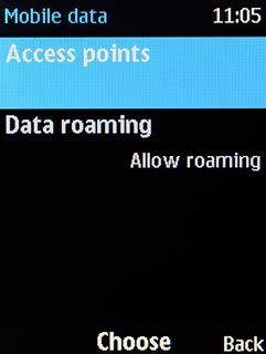 Scroll to Access points and press the Navigation key.