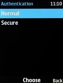 Scroll to Normal and press the Navigation key.