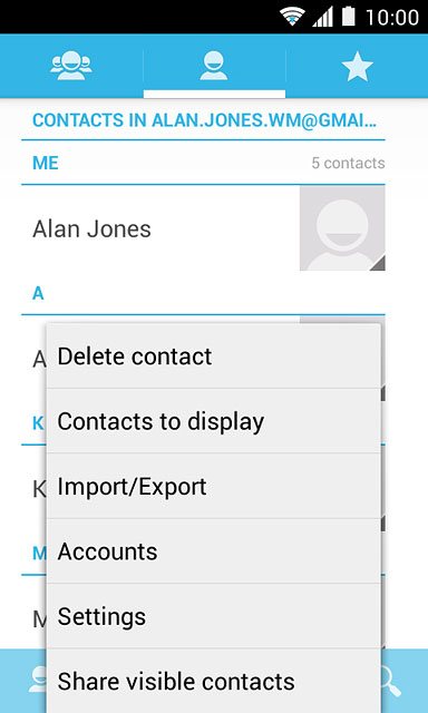 Press Import/Export.