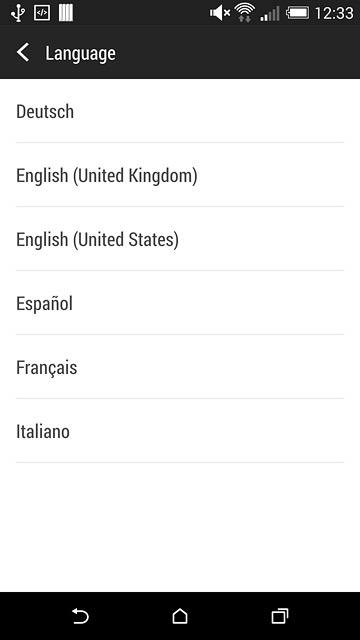 Press the required language.