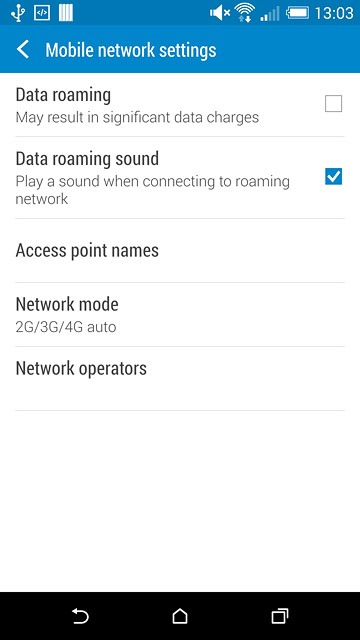 Press Network mode.