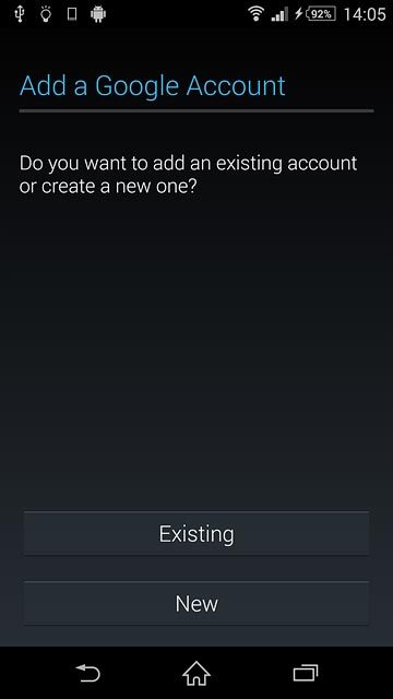 Press Existing.
