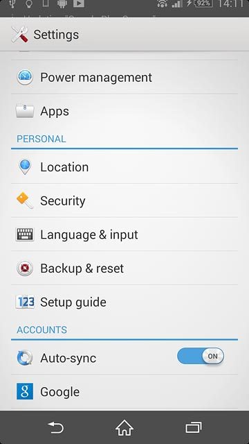Press the home icon to return to the home screen.