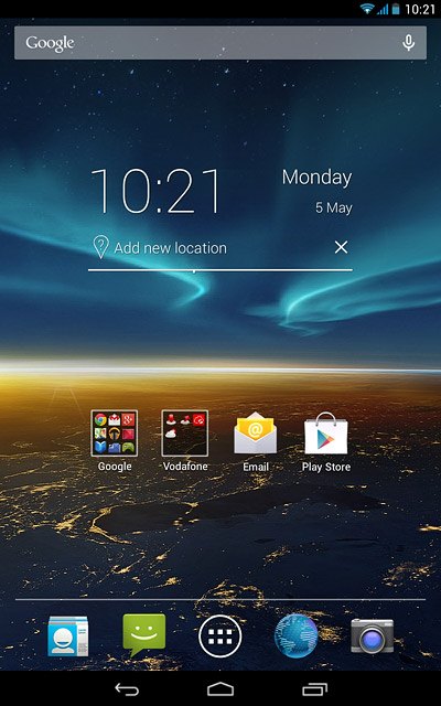 Press the contacts icon.