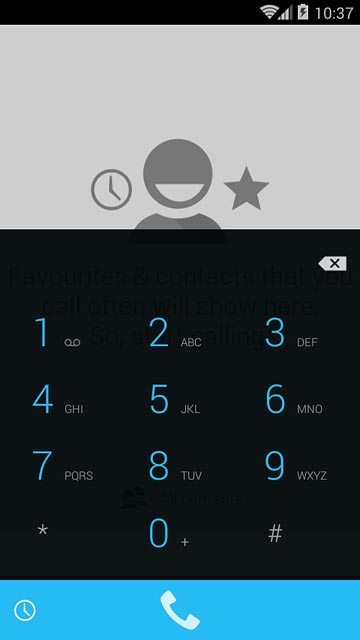Press and hold 1 to call voicemail.