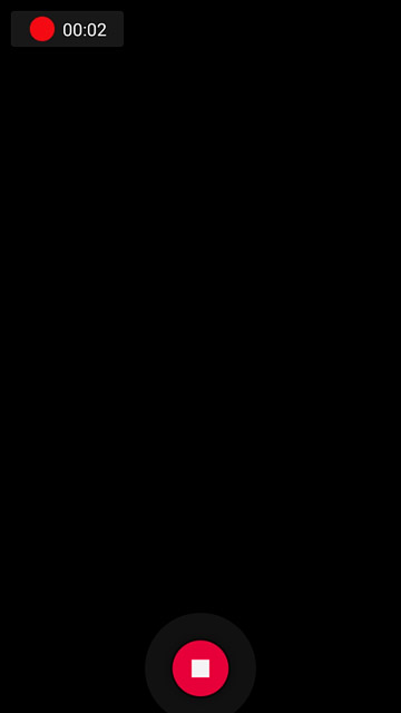 Press the stop icon to stop recording.The video clip is automatically saved.