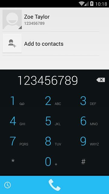 Key in the required number and press the call icon.