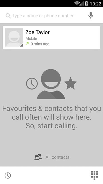 Press the call log icon.