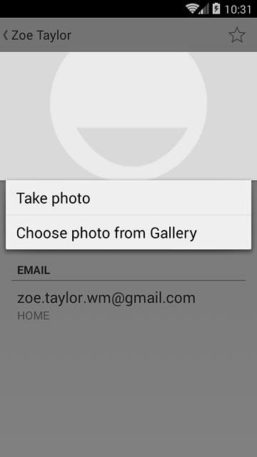 To assign an existing picture:Press Choose photo from Gallery.