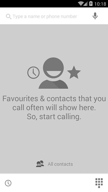 Press the keypad icon.