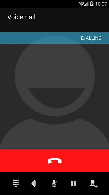 Press the end call icon to end the call.