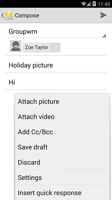 Press Attach .Go to the required folder.