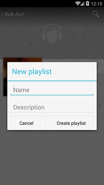 Press Name and key in the required name for the playlist.