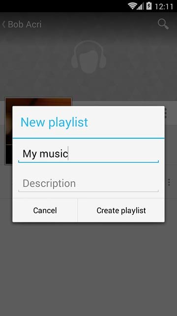 Press Create playlist.