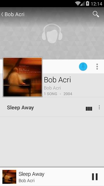 Press the audio file at the bottom the display.
