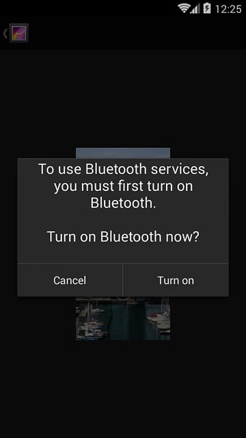 If Bluetooth is turned off:Press Turn on to turn on Bluetooth.