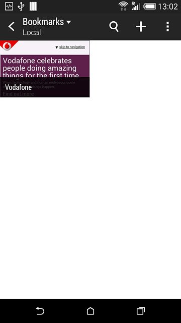 Press the required bookmark.