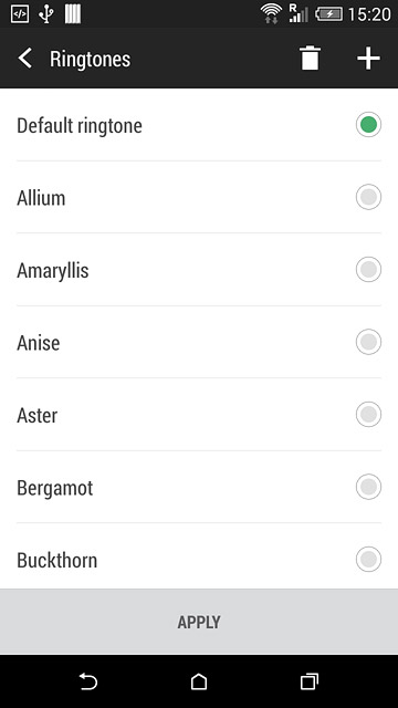 Press the different ring tones to listen to them.