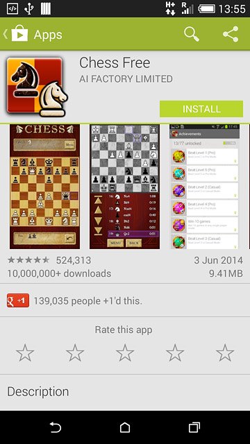 To install a free app:Press INSTALL.